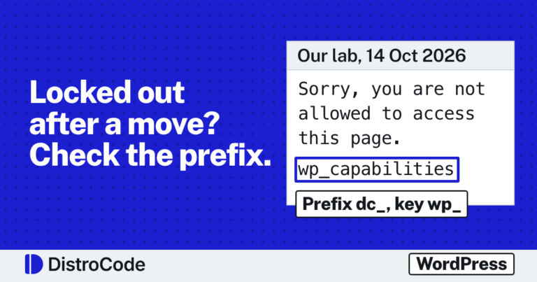 The WordPress message Sorry, you are not allowed to access this page next to a usermeta row still named wp_capabilities