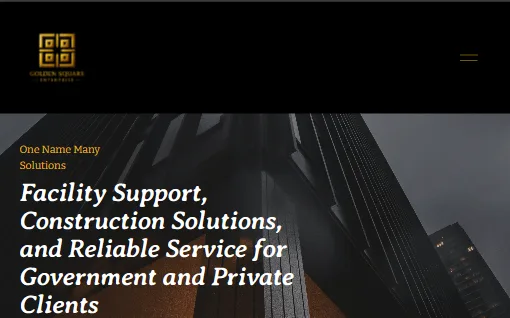 Golden Square Enterprise home page on Squarespace.
